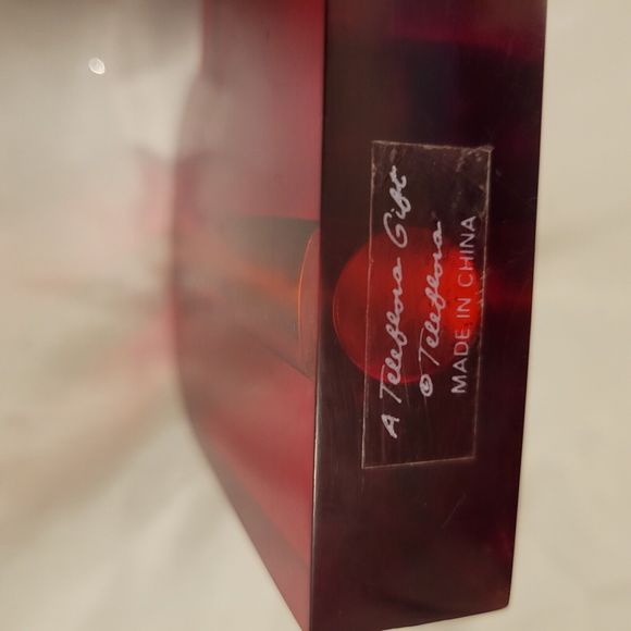 Telefloral Red Fluecent Tilted Bud Vase Valentines - Picture 3 of 3